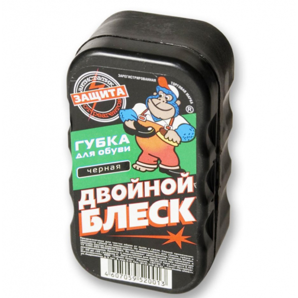 

губка двойной блеск черная, 33018.0