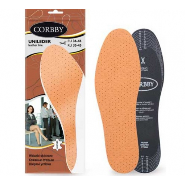 

corbby unileder стельки натуральная кожа безразмерные, 36782.0