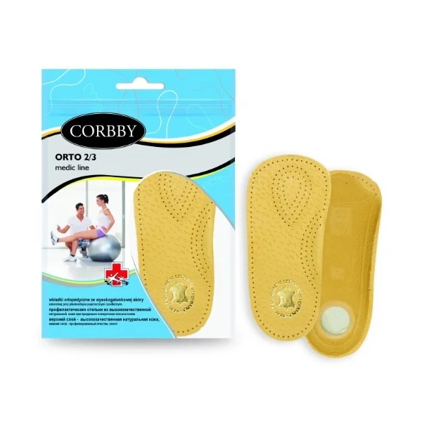 

полустельки corbby orto 2/3 ортопедические натуральная кожа по размерам, 40188.0