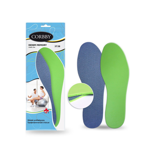 

стельки corbby denim memory с эффектом памяти по размерам, 40924.0