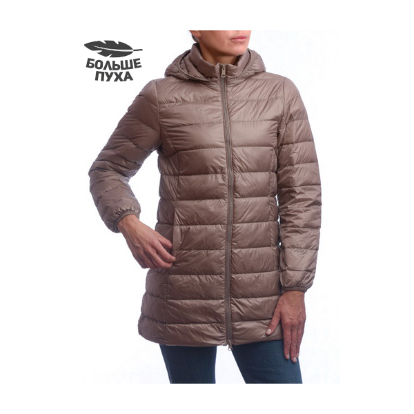 

женская ультралёгкая пуховая куртка длинная l()-7xl(56) binifoot/bnf, 43151.0