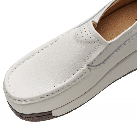 ЖЕНСКИЕ МОКАСИНЫ НА ТАНКЕТКЕ НАТУРАЛЬНАЯ КОЖА BINIFOOT/BNF ТАЙВАНЬ