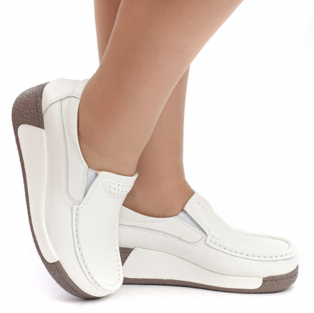 ЖЕНСКИЕ МОКАСИНЫ НА ТАНКЕТКЕ НАТУРАЛЬНАЯ КОЖА BINIFOOT/BNF ТАЙВАНЬ