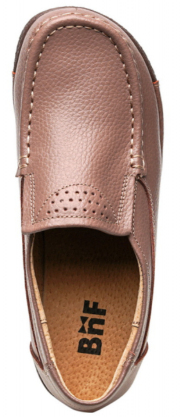 ЖЕНСКИЕ МОКАСИНЫ НА ТАНКЕТКЕ НАТУРАЛЬНАЯ КОЖА BINIFOOT/BNF ТАЙВАНЬ