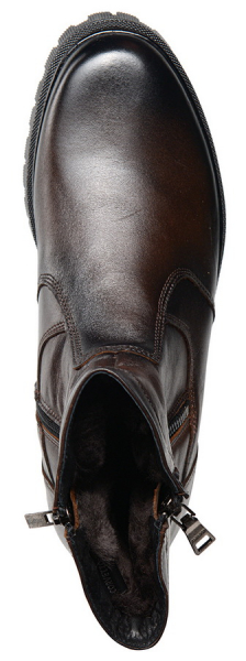 МУЖСКИЕ БОТИНКИ НАТУРАЛЬНАЯ КОЖА / НАТУРАЛЬНЫЙ МЕХ CORVETTO