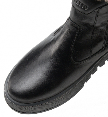 МУЖСКИЕ БОТИНКИ НАТУРАЛЬНАЯ КОЖА / НАТУРАЛЬНЫЙ МЕХ CORVETTO