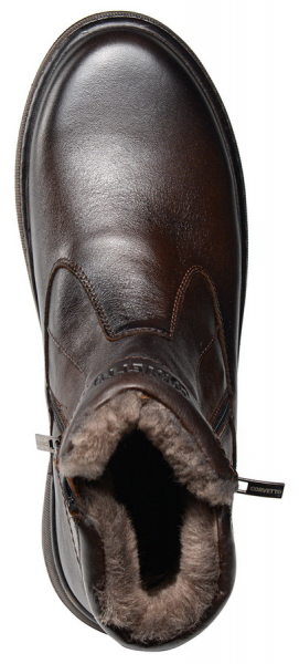 МУЖСКИЕ БОТИНКИ НАТУРАЛЬНАЯ КОЖА / НАТУРАЛЬНЫЙ МЕХ CORVETTO