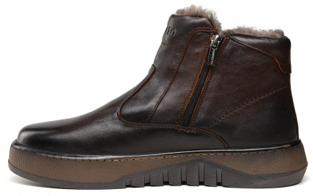 МУЖСКИЕ БОТИНКИ НАТУРАЛЬНАЯ КОЖА / НАТУРАЛЬНЫЙ МЕХ CORVETTO