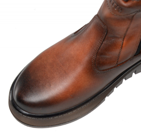 МУЖСКИЕ БОТИНКИ НАТУРАЛЬНАЯ КОЖА / НАТУРАЛЬНЫЙ МЕХ CORVETTO