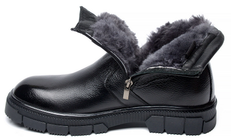 МУЖСКИЕ БОТИНКИ НАТУРАЛЬНАЯ КОЖА / НАТУРАЛЬНЫЙ МЕХ CORVETTO