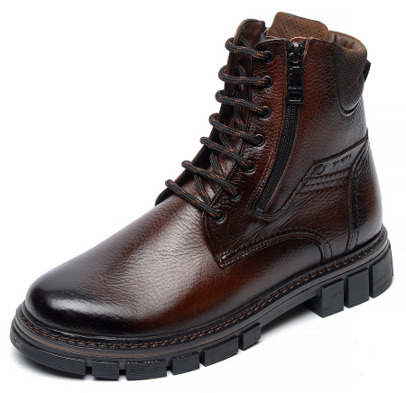 МУЖСКИЕ БОТИНКИ НАТУРАЛЬНАЯ КОЖА / НАТУРАЛЬНЫЙ МЕХ CORVETTO