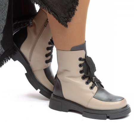 ЖЕНСКИЕ БОТИНКИ НАТУРАЛЬНАЯ КОЖА НАТУРАЛЬНЫЙ МЕХ GUGU ГЕРМАНИЯ