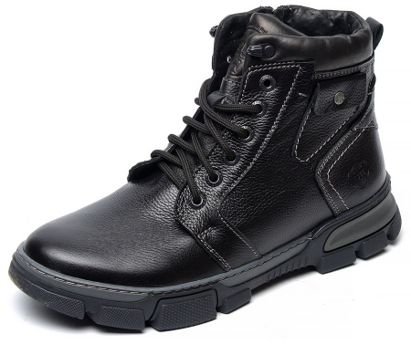 МУЖСКИЕ БОТИНКИ НАТУРАЛЬНАЯ КОЖА / НАТУРАЛЬНЫЙ МЕХ CORVETTO