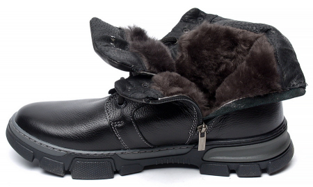 МУЖСКИЕ БОТИНКИ НАТУРАЛЬНАЯ КОЖА / НАТУРАЛЬНЫЙ МЕХ CORVETTO