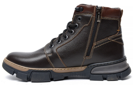 МУЖСКИЕ БОТИНКИ НАТУРАЛЬНАЯ КОЖА / НАТУРАЛЬНЫЙ МЕХ CORVETTO