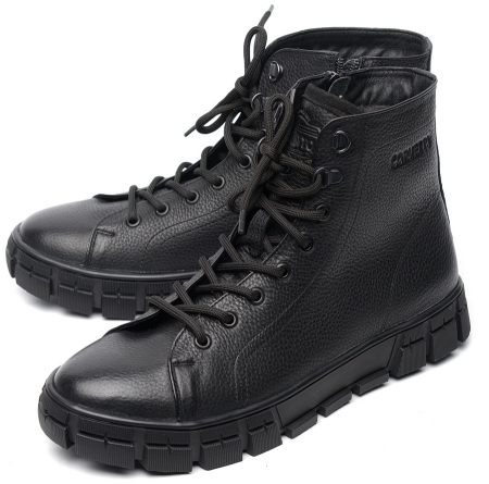 МУЖСКИЕ БОТИНКИ НАТУРАЛЬНАЯ КОЖА / НАТУРАЛЬНЫЙ МЕХ CORVETTO