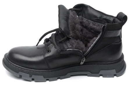 МУЖСКИЕ БОТИНКИ НАТУРАЛЬНАЯ КОЖА / НАТУРАЛЬНЫЙ МЕХ CORVETTO