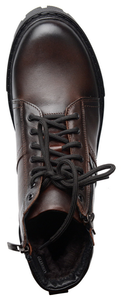 МУЖСКИЕ БОТИНКИ НАТУРАЛЬНАЯ КОЖА / НАТУРАЛЬНЫЙ МЕХ CORVETTO