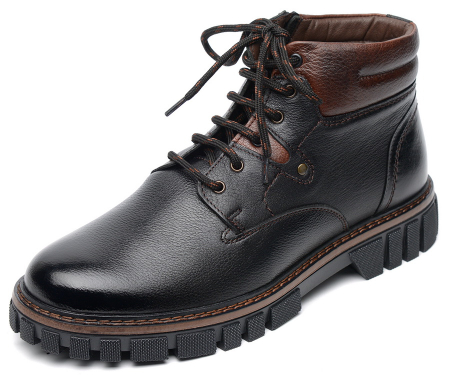 МУЖСКИЕ БОТИНКИ НАТУРАЛЬНАЯ КОЖА / НАТУРАЛЬНЫЙ МЕХ CORVETTO