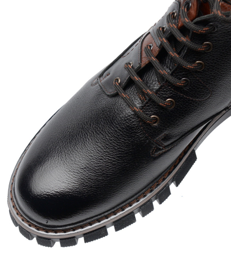 МУЖСКИЕ БОТИНКИ НАТУРАЛЬНАЯ КОЖА / НАТУРАЛЬНЫЙ МЕХ CORVETTO