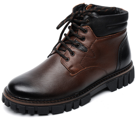 МУЖСКИЕ БОТИНКИ НАТУРАЛЬНАЯ КОЖА / НАТУРАЛЬНЫЙ МЕХ CORVETTO