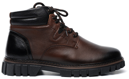 МУЖСКИЕ БОТИНКИ НАТУРАЛЬНАЯ КОЖА / НАТУРАЛЬНЫЙ МЕХ CORVETTO