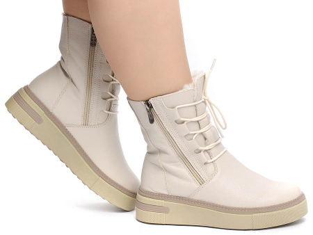 ЖЕНСКИЕ БОТИНКИ НАТУРАЛЬНАЯ КОЖА / НАТУРАЛЬНЫЙ МЕХ GUGU ГЕРМАНИЯ