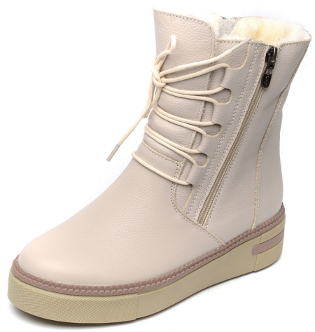 ЖЕНСКИЕ БОТИНКИ НАТУРАЛЬНАЯ КОЖА / НАТУРАЛЬНЫЙ МЕХ GUGU ГЕРМАНИЯ