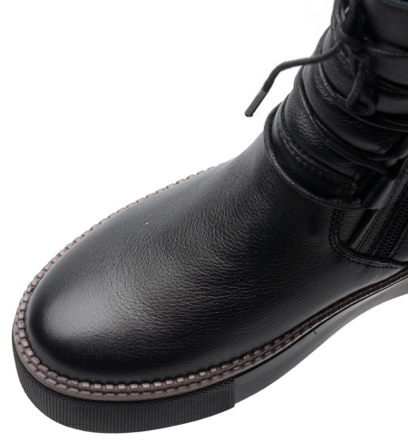 ЖЕНСКИЕ БОТИНКИ НАТУРАЛЬНАЯ КОЖА / НАТУРАЛЬНЫЙ МЕХ GUGU ГЕРМАНИЯ