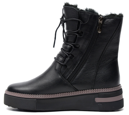 ЖЕНСКИЕ БОТИНКИ НАТУРАЛЬНАЯ КОЖА / НАТУРАЛЬНЫЙ МЕХ GUGU ГЕРМАНИЯ