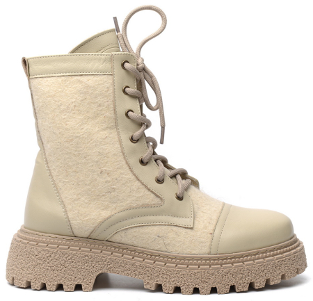 ЖЕНСКИЕ БОТИНКИ НАТУРАЛЬНАЯ КОЖА+ВОЙЛОК / ШЕРСТЬ CORVETTO ИТАЛИЯ