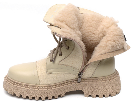 ЖЕНСКИЕ БОТИНКИ НАТУРАЛЬНАЯ КОЖА+ВОЙЛОК / ШЕРСТЬ CORVETTO ИТАЛИЯ