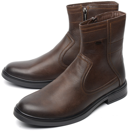 МУЖСКИЕ БОТИНКИ НАТУРАЛЬНАЯ КОЖА / ШЕРСТЬ CORVETTO