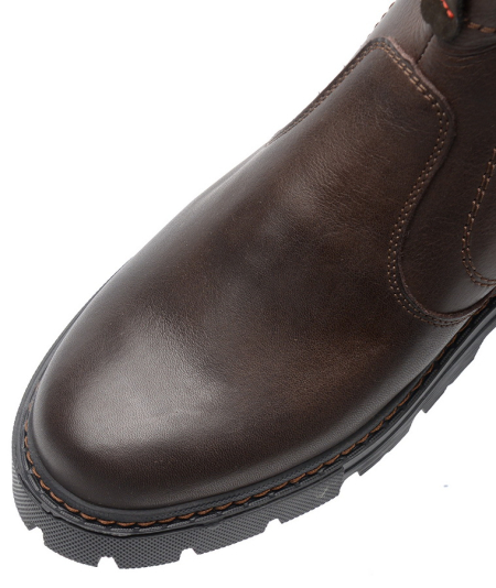 МУЖСКИЕ БОТИНКИ НАТУРАЛЬНАЯ КОЖА / НАТУРАЛЬНЫЙ МЕХ CORVETTO