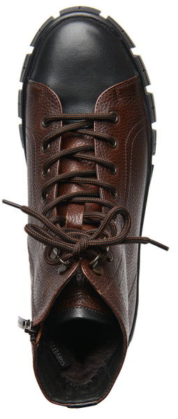 МУЖСКИЕ БОТИНКИ НАТУРАЛЬНАЯ КОЖА / НАТУРАЛЬНЫЙ МЕХ CORVETTO