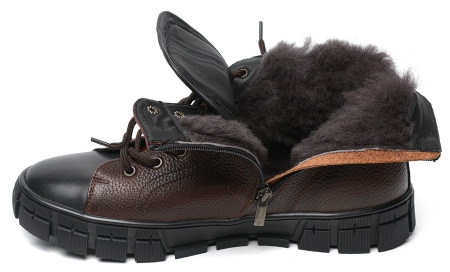 МУЖСКИЕ БОТИНКИ НАТУРАЛЬНАЯ КОЖА / НАТУРАЛЬНЫЙ МЕХ CORVETTO