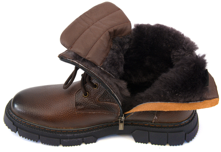 МУЖСКИЕ БОТИНКИ НАТУРАЛЬНАЯ КОЖА / НАТУРАЛЬНЫЙ МЕХ CORVETTO