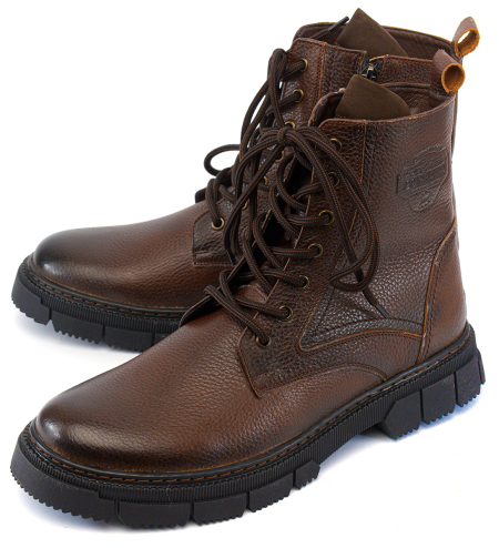 МУЖСКИЕ БОТИНКИ НАТУРАЛЬНАЯ КОЖА / НАТУРАЛЬНЫЙ МЕХ CORVETTO