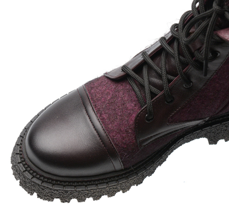 ЖЕНСКИЕ БОТИНКИ НАТУРАЛЬНАЯ КОЖА+ВОЙЛОК / ШЕРСТЬ CORVETTO ИТАЛИЯ