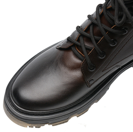 МУЖСКИЕ БОТИНКИ НАТУРАЛЬНАЯ КОЖА / НАТУРАЛЬНЫЙ МЕХ CORVETTO