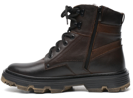 МУЖСКИЕ БОТИНКИ НАТУРАЛЬНАЯ КОЖА / НАТУРАЛЬНЫЙ МЕХ CORVETTO