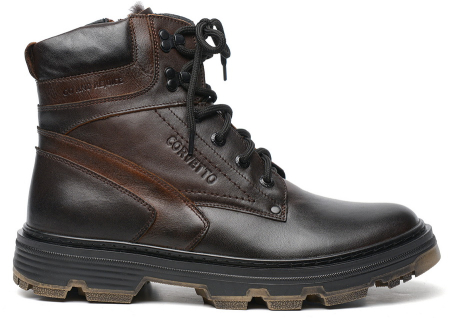 МУЖСКИЕ БОТИНКИ НАТУРАЛЬНАЯ КОЖА / НАТУРАЛЬНЫЙ МЕХ CORVETTO