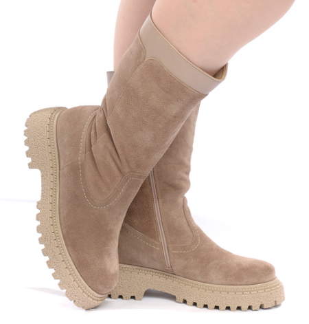 ЖЕНСКИЕ САПОГИ НАТУРАЛЬНАЯ КОЖА+ВЕЛЮР /НАТУРАЛЬНАЯ ШЕРСТЬ CORVETTO ИТАЛИЯ