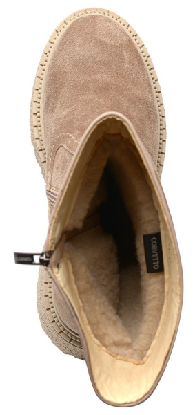 ЖЕНСКИЕ САПОГИ НАТУРАЛЬНАЯ КОЖА+ВЕЛЮР /НАТУРАЛЬНАЯ ШЕРСТЬ CORVETTO ИТАЛИЯ