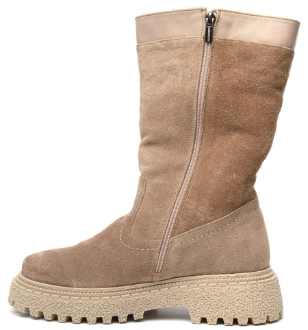 ЖЕНСКИЕ САПОГИ НАТУРАЛЬНАЯ КОЖА+ВЕЛЮР /НАТУРАЛЬНАЯ ШЕРСТЬ CORVETTO ИТАЛИЯ