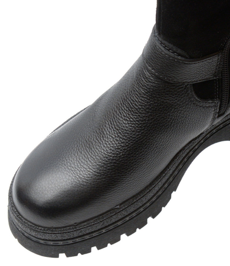 ЖЕНСКИЕ ПОЛУСАПОГИ НАТУРАЛЬНАЯ КОЖА + ВЕЛЮР / НАТУРАЛЬНЫЙ МЕХ GUGU ГЕРМАНИЯ