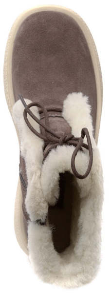 ЖЕНСКИЕ БОТИНКИ НАТУРАЛЬНАЯ КОЖА ( ВЕЛЮР ) / НАТУРАЛЬНЫЙ МЕХ GUGU ГЕРМАНИЯ