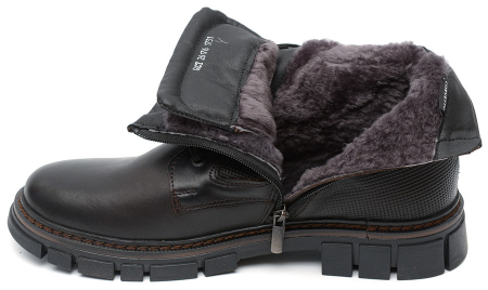 МУЖСКИЕ БОТИНКИ НАТУРАЛЬНАЯ КОЖА / НАТУРАЛЬНЫЙ МЕХ CORVETTO