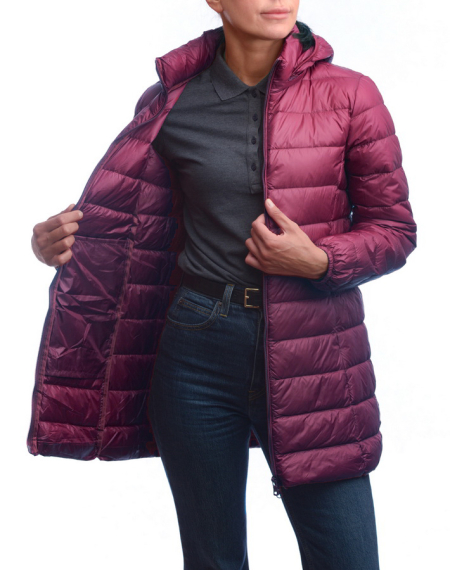 ЖЕНСКАЯ УЛЬТРАЛЁГКАЯ ПУХОВАЯ КУРТКА ДЛИННАЯ L(42)-7XL(56) BINIFOOT/BNF