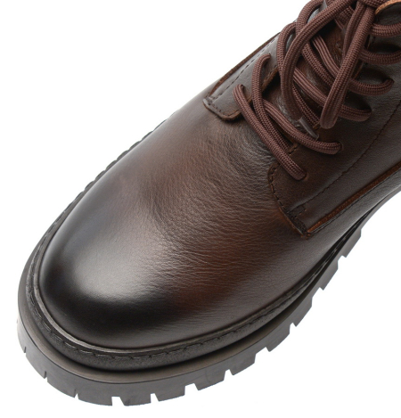 МУЖСКИЕ БОТИНКИ НАТУРАЛЬНАЯ КОЖА / НАТУРАЛЬНЫЙ МЕХ GUGU